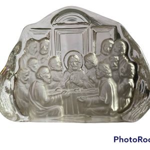 Glass etched The Last Supper